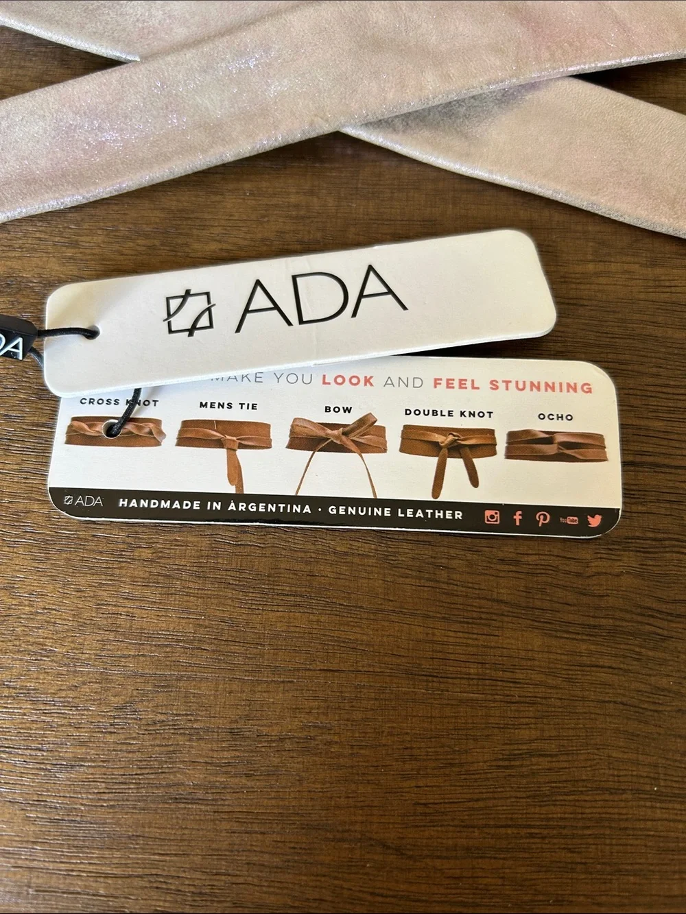 Ada leather wrap belt retro 80’s style. One size.
